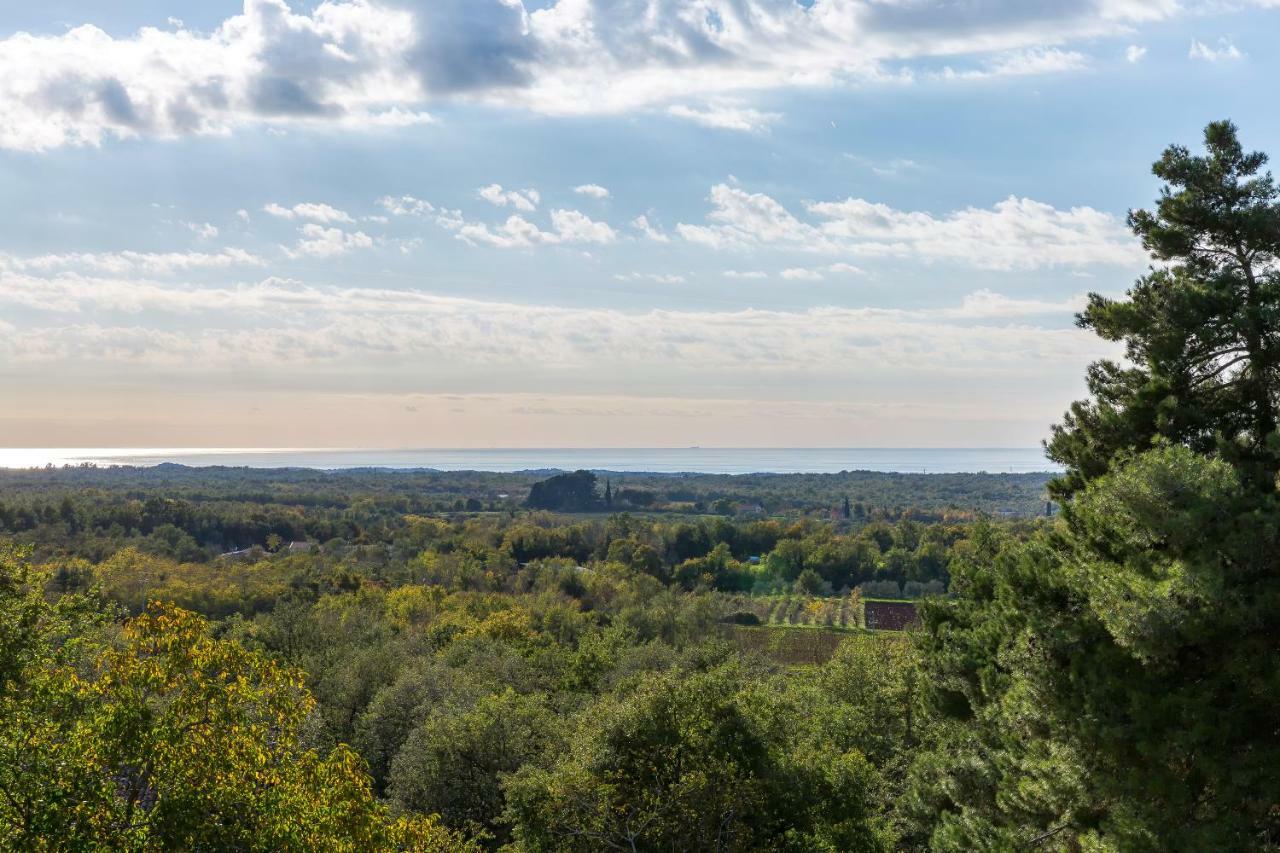 Villa Sterpazzi - Near Porec With Sea View, Private Jacuzzi, Sauna And Pool Višnjan Buitenkant foto